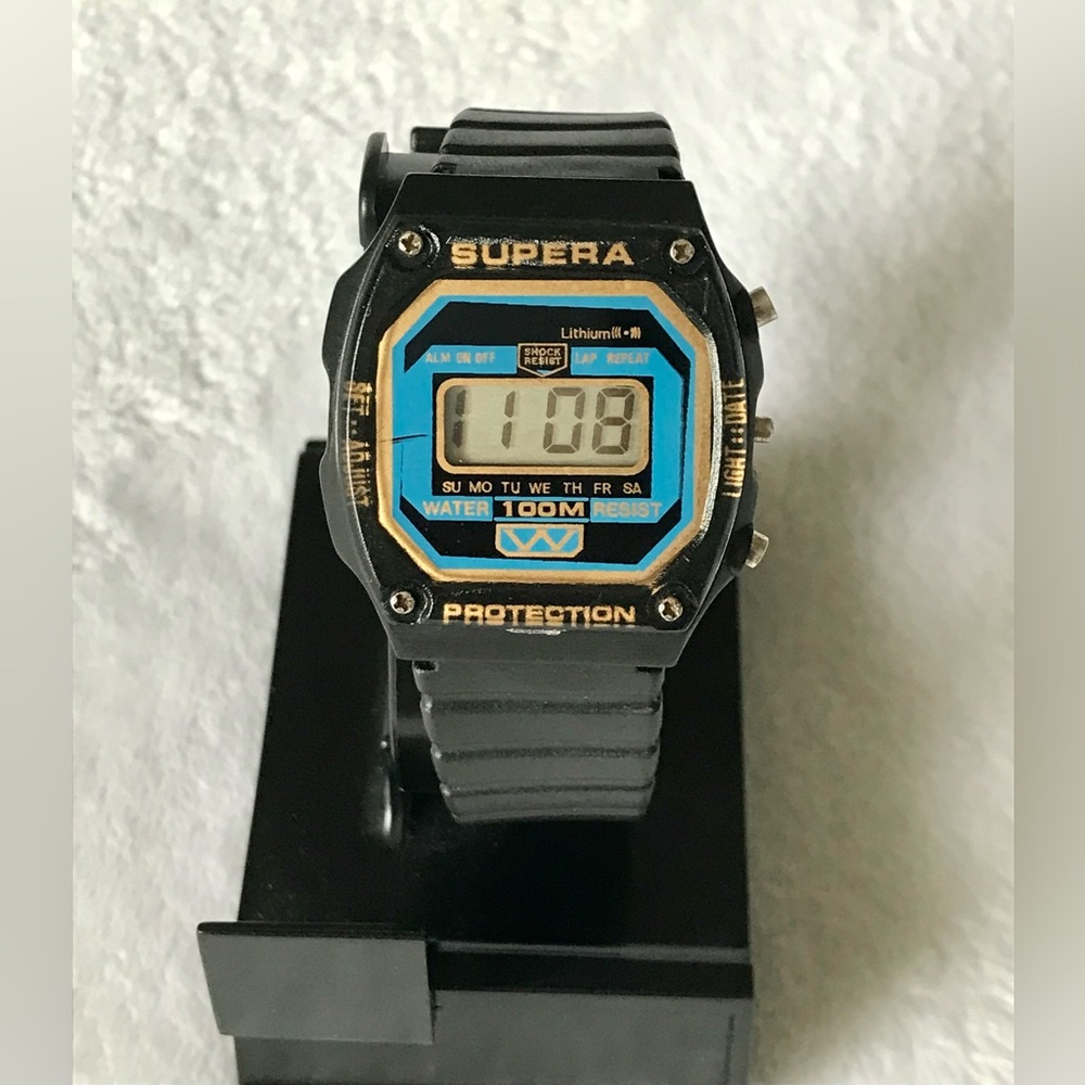 Vintage SUPERA Digital Sports Watch in Working Condition